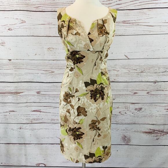 Adrianna Papell ruched side v front textured - Picture 1 of 13